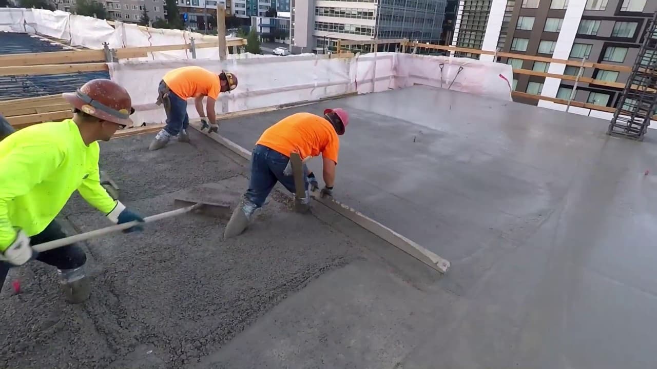 Commercial concrete construction project